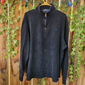 Mens Polo Ralph Lauren Black Quarter-Zip Pullover